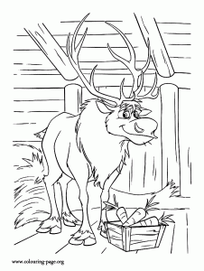 Desenho de Sven (a rainha da neve) livre para imprimir e colorir