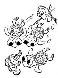 Desenho livre de tartarugas para imprimir e colorir