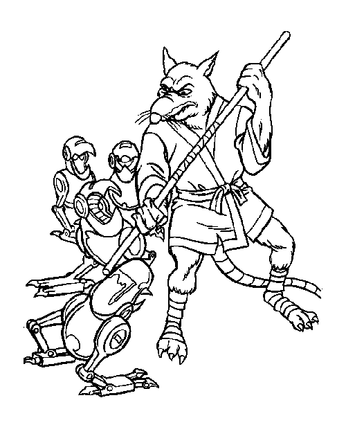 desenhos das Tartarugas Ninja para colorir, pintar, imprimir