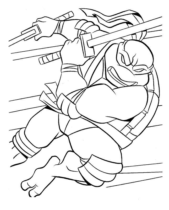 Desenho de Leonardo das Tartarugas Ninjas para colorir