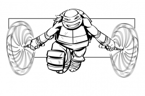 Desenho de ninjas Tartarugas para imprimir e colorir