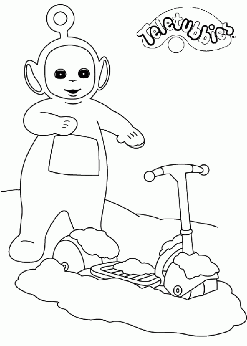 Imagem de um Teletubby para colorir