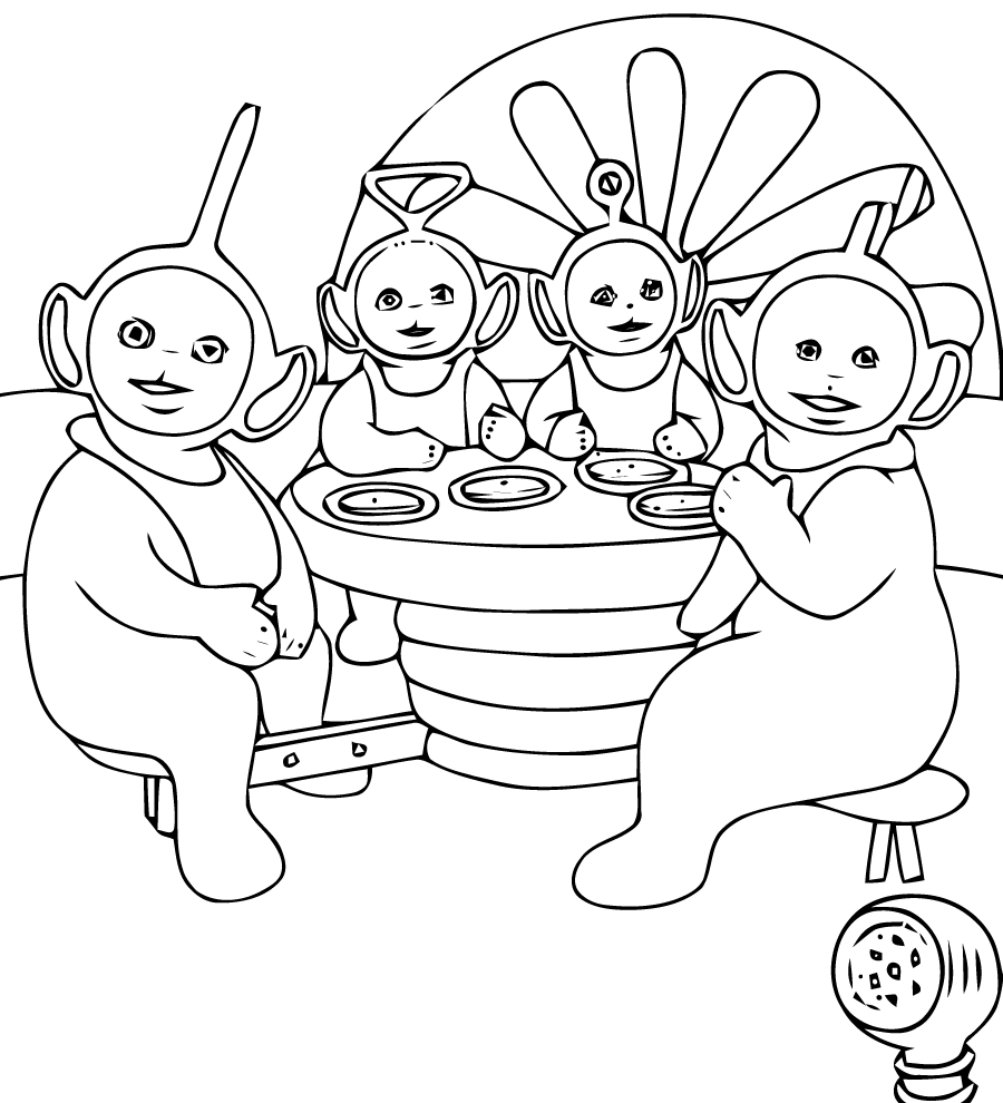 A refeição Teletubbies Feliz