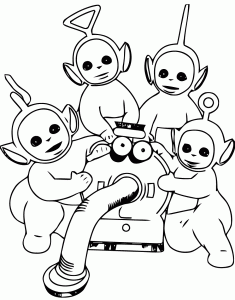 Teletubbies páginas para colorir para crianças