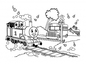 Coloriage de Thomas e seus amigos à colorier pour enfants