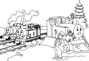 Coloriage de Thomas e seus amigos à colorier pour enfants