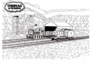 Coloriage de Thomas e seus amigos à colorier pour enfants