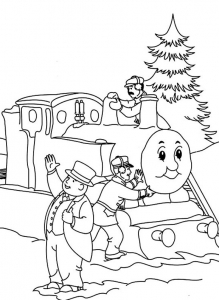 Coloriage de Thomas e seus amigos à colorier pour enfants