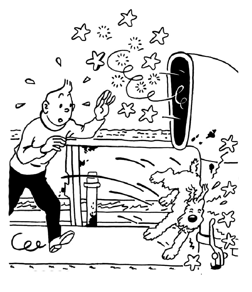 Página de para colorir para crianças : Páginas de coloração Tintin grátis para imprimir Página de para colorir e imprimir para crianças : Páginas de coloração Tintin grátis para imprimir