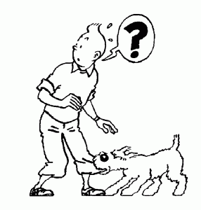 Desenho Tintin grátis para descarregar e colorir