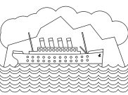 Páginas de Titanic para colorir e imprimir para crianças