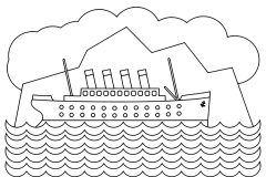Desenhos de Titanic para colorir