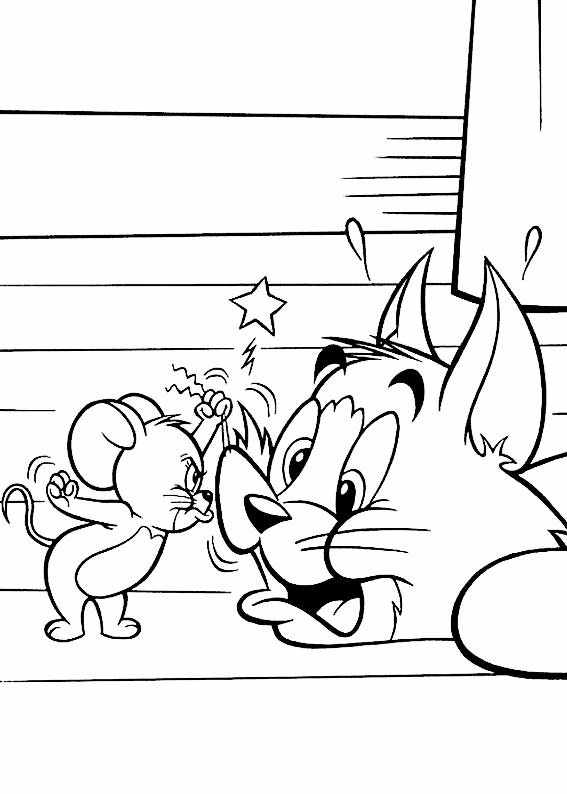 Páginas de coloração imprimíveis de Tom & Jerry