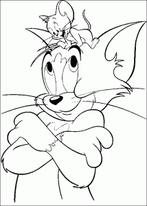 Páginas de coloração Tom e Jerry para descarregar