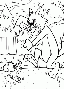 Tom e Jerry's coloração para descarregar gratuitamente