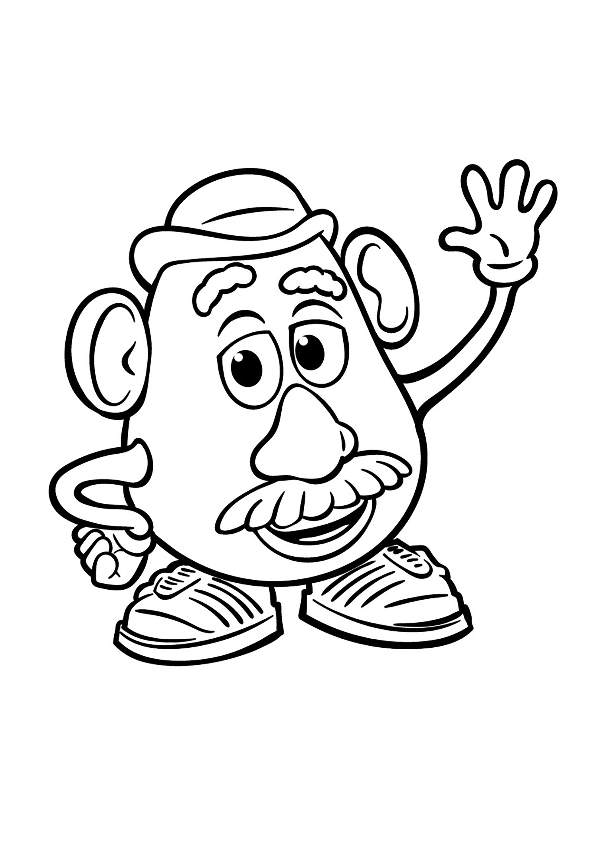 Sr. Cabeça de Batata, um dos brinquedos do Andy em Toy Story. O Sr. Batata foi inventado em 1949. O objetivo do seu criador (George Lerner) era simples: fazer com que as crianças adorassem os legumes. Para o efeito, criou um conjunto de 28 peças de plástico (nariz, braços, pernas, etc.) que foram inicialmente distribuídas em caixas de cereais, sem o corpo em forma de batata.