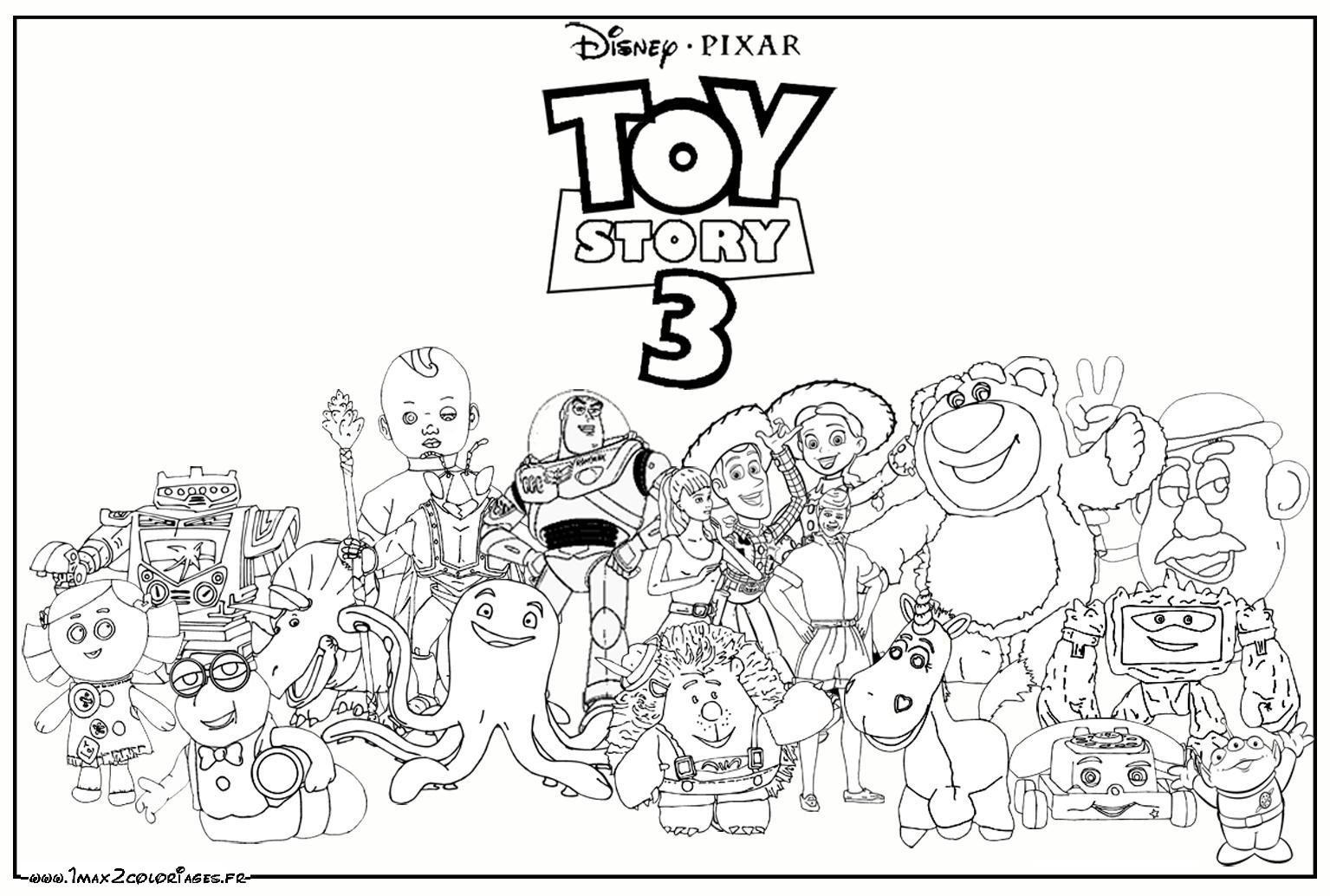 Todas as personagens, boas e más, num poster de Toy Story 3