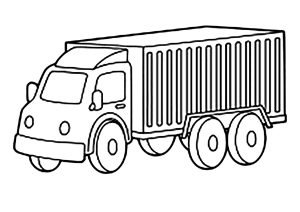 Página de para colorir e imprimir para crianças : Camião de transporte