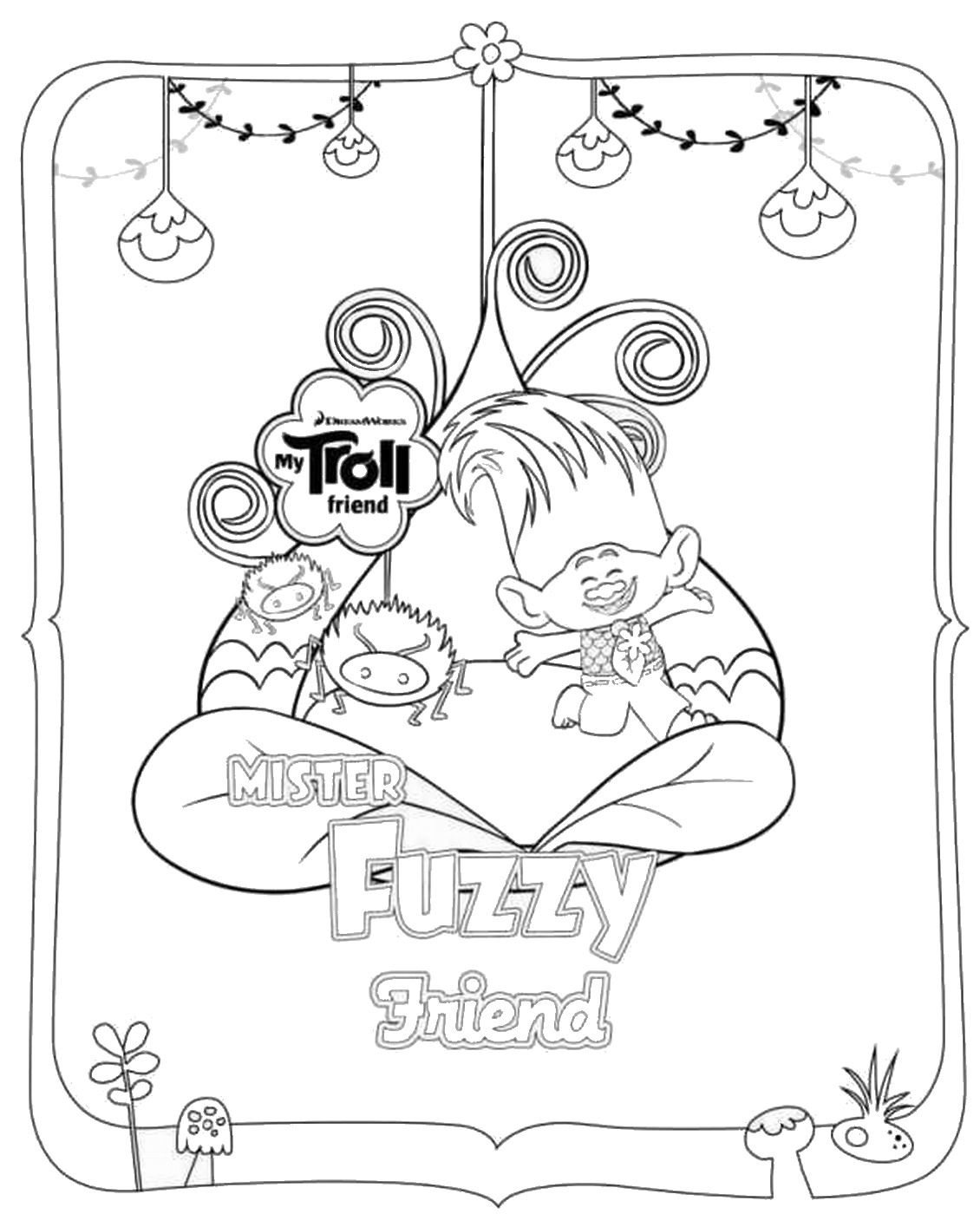 Desenhos para colorir dos Trolls  Animal coloring pages, Cute coloring  pages, Coloring pages