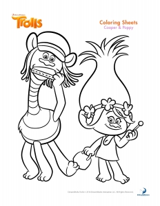 Desenhos para colorir gratuitos para crianças de trolls