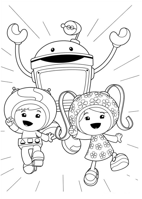 Prepara os teus lápis e marcadores para colorir esta página de colorir Umizoomi