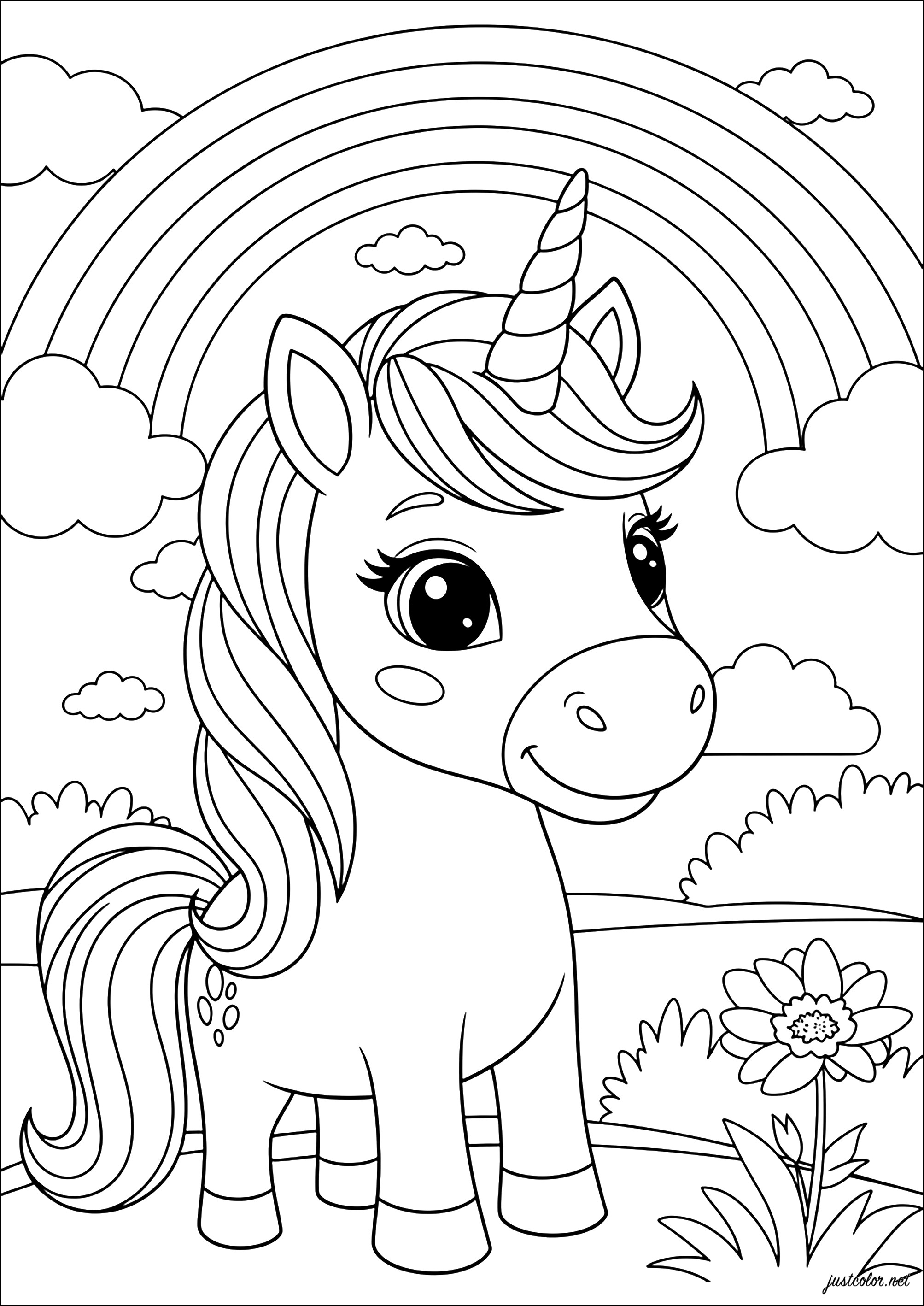 Desenhos para colorir para criancas unicornios - 57589