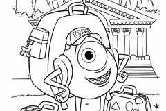 Páginas de Universidade Monstros para colorir e imprimir para crianças