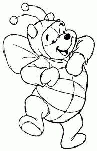 Desenho do Winnie the Pooh para imprimir e colorir