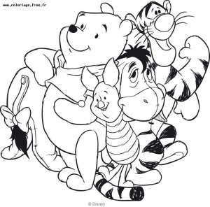 Páginas de coloração Winnie the Pooh grátis para descarregar