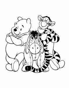 Desenho gratuito de Winnie the Pooh para descarregar e colorir