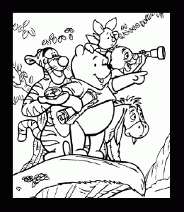 Desenho gratuito de Winnie the Pooh para imprimir e colorir