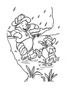Desenho gratuito de Winnie the Pooh para descarregar e colorir