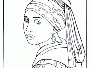 Desenhos de Vermeer para colorir