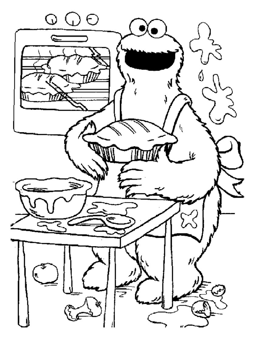 Sesame Street Coloring para descarregar gratuitamente (Página de Vila Sesamo para colorir e imprimir para crianças)