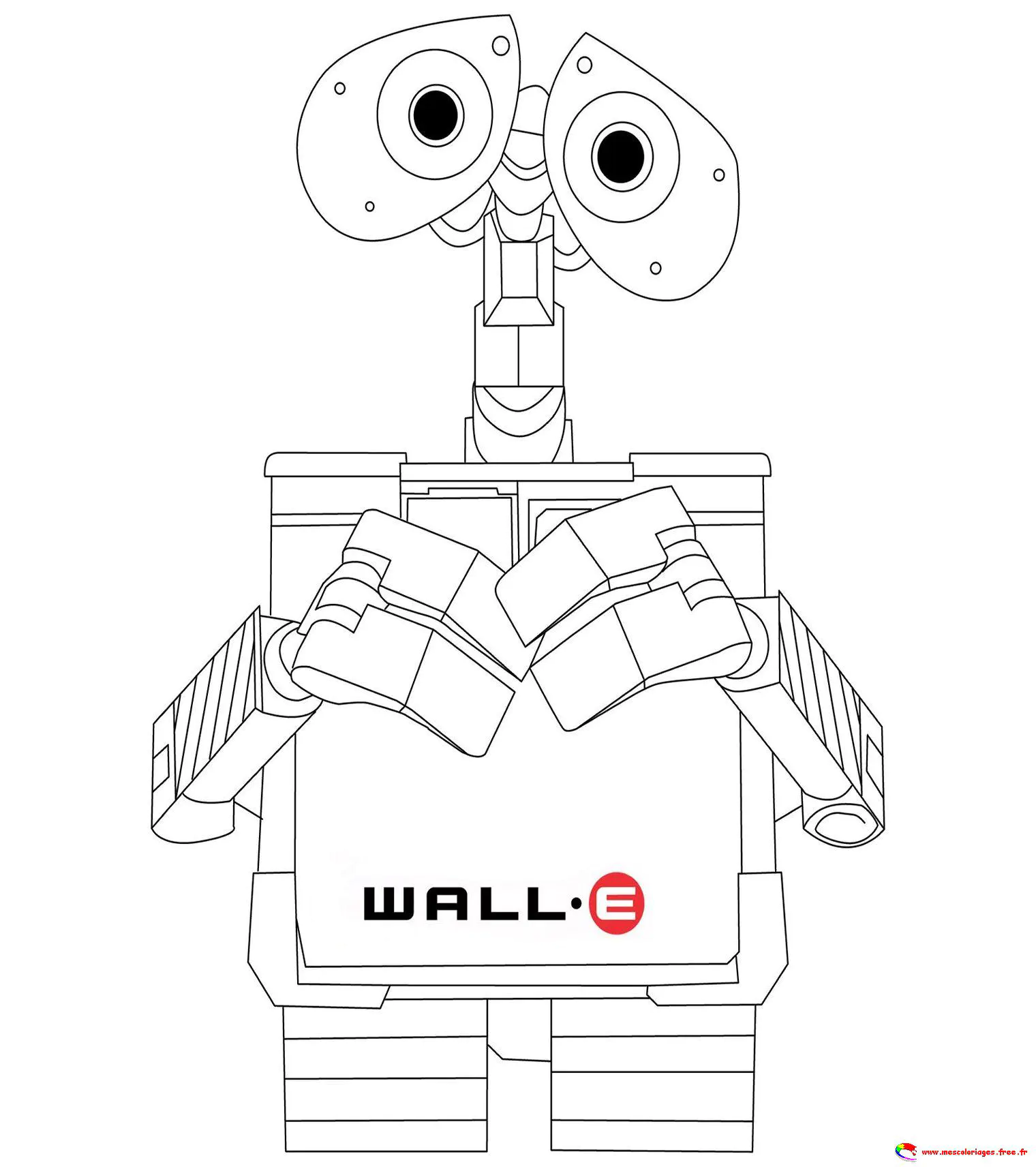Imagem de parede para imprimir e colorir (WALL·E: O Último a Limpar o Planeta)