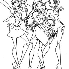 Páginas de Winx para colorir e imprimir para crianças