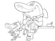 Desenhos de Zig e Sharko para colorir