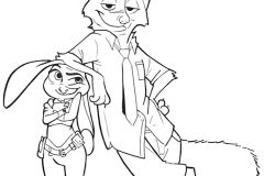 Páginas de Zootopia para colorir e imprimir para crianças