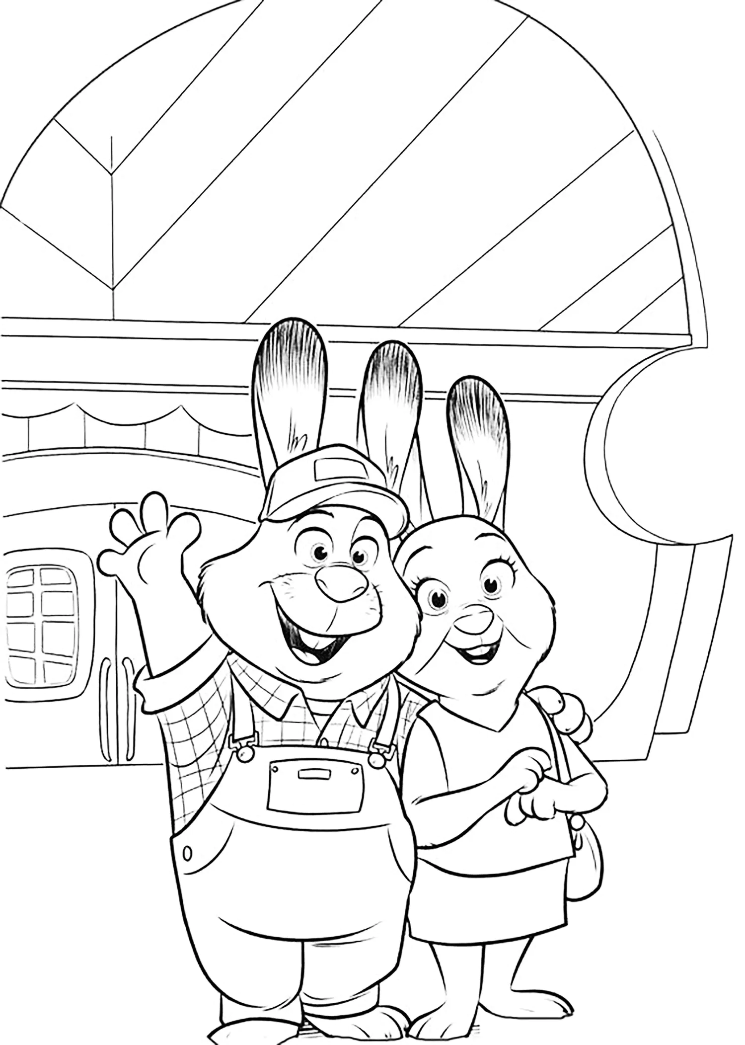 Dibujos para colorear de zootopia para niños (Página para colorir e imprimir para crianças)