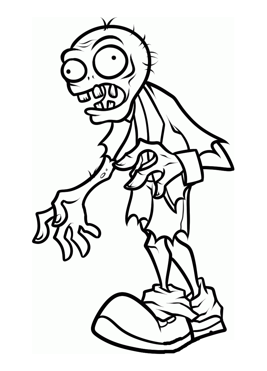 Desenhos para colorir de zombies