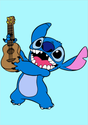 Creation by Anonymous from Stitch com uma guitarra