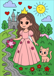 A Princesa e o Riacho Encantado をぬった 匿名 さんの作品