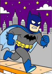 匿名 根据《Batman em plena ação nos telhados de Gotham》创作