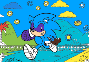 匿名 根据《Sonic em pleno sprint, à procura de anéis》创作