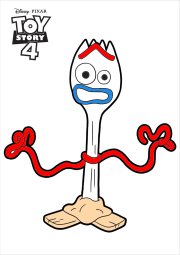 匿名 根据《Forky (Fourchette): Imagem de Toy Story 4 para baixar e colorir》创作