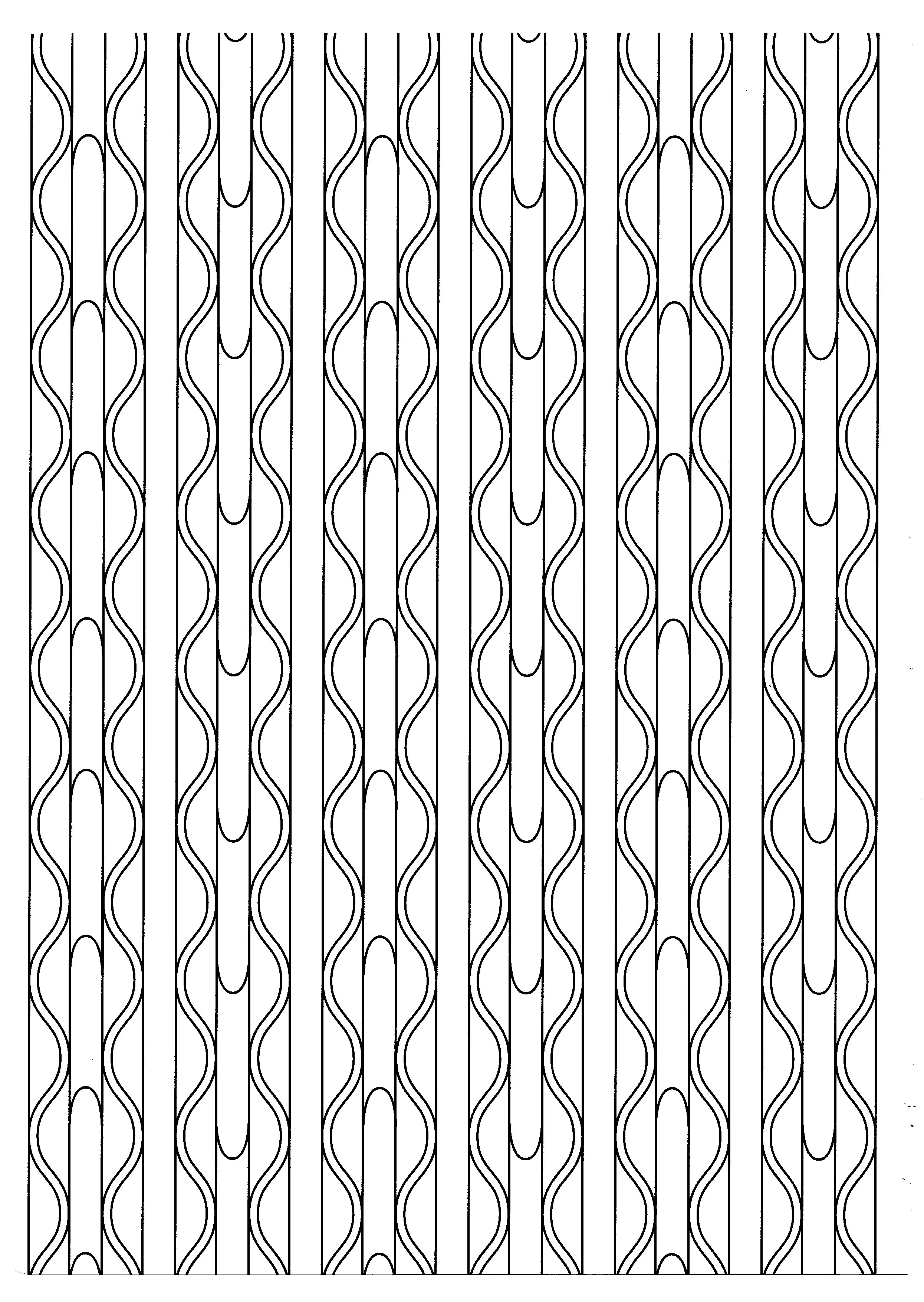 Entspannende Linien (Ausmalbild Anti-stress / Zen zum Ausdrucken und Ausmalen für Erwachsene)
