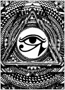 Auge des Horus (Ausmalbild Anti-stress / Zen)