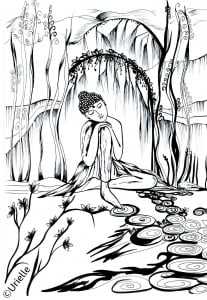 In der Stille (Ausmalbild Anti-stress / Zen)