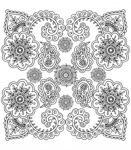 Malbuch Fur Erwachsene | JustColor : Anti-stress / Zen - 35 (Ausmalbild)