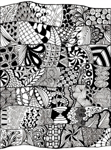 Malbuch Fur Erwachsene | JustColor : Anti-stress / Zen - 40 (Ausmalbild)